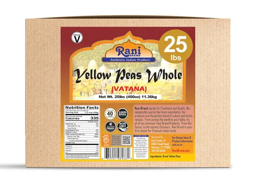 Miniatura 7 de Rani - Guisantes amarillos enteros, secos (Vatana, Matar) 400 onzas (25 libras) 11,36 kg Caja a granel ~ Todo natural Vegano Apto para gluten