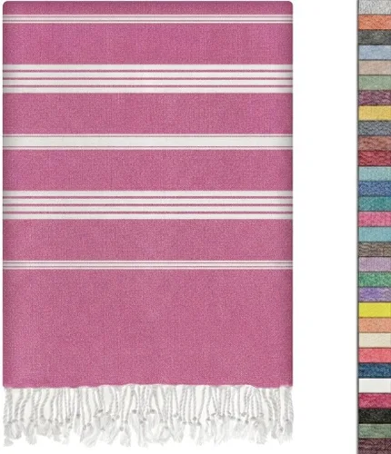 Miniatura 24 de EPHESUS TOWELS Toalla de playa turca de gran tamaño de 38 x 70 pulgadas, diseño sultán, toalla turca para playa, baño, piscina, gimnasio, yoga