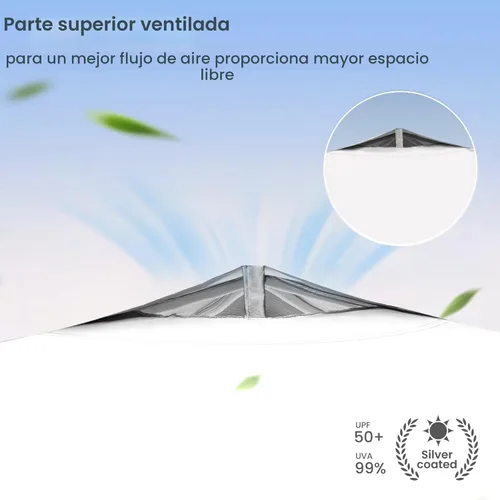 Miniatura 3 de PHI VILLA Tienda de campaña desplegable de 10 x 10 pies para exteriores, para eventos, fiestas, tienda de campaña de 100 pies cuadrados, color blanco