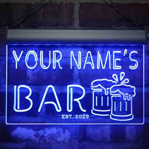 Miniatura 2 de ADVPRO Letrero de neón LED personalizado con texto en inglés «Your Name Est Year» (12 x 8.5 pulgadas) st4s32-w1-tm-b