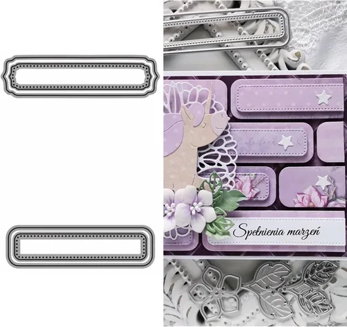 Miniatura 14 de DzIxY Troqueles de corte de metal de borde irregular para kit de fabricación de tarjetas, troquelados, troquelados, plantillas de máquina de álbumes