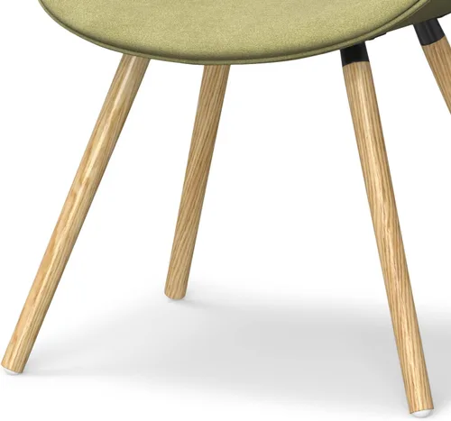 Miniatura 9 de SIMPLIHOME Malden - Sillas de comedor – Silla de cocina tapizada con marco de madera curvada y tela tejida en verde ácido, asiento de comedor
