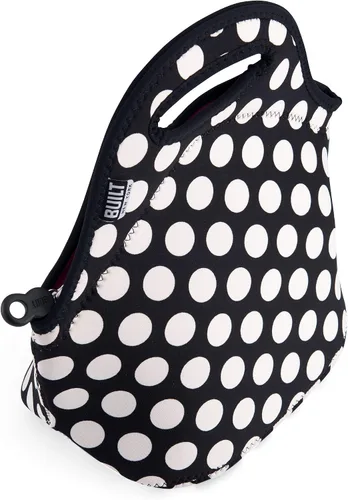 Miniatura 2 de BUILT Gourmet Getaway Bolsa Tote de Almuerzo de Neopreno Suave - Ligera, Aislada y Reutilizable, Talla Única, Big Dot Negro y Blanco