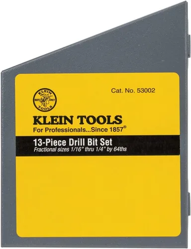 Miniatura 7 de Klein Tools 53002 Juego de brocas de punta regular, 13 piezas, fabricado en Estados Unidos