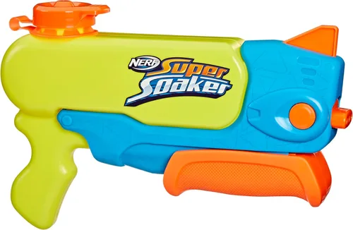 NERF Super Soaker Wave - Pistola de agua con atomizador, remojo de ondas salvajes, boquilla se mueve para crear corriente ondulada, juegos al aire