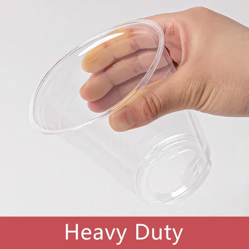 Miniatura 4 de Lullaby 200 vasos transparentes desechables, vasos de plástico transparente de 12 onzas a granel, vasos para beber mascotas para agua, jugo
