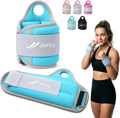 Pesas de muñeca con trabillas para el pulgar para mujeres y hombres, 1 par de 2, 3, 4, 5, 6 libras, pesas de brazo y tobillo, guantes con peso para