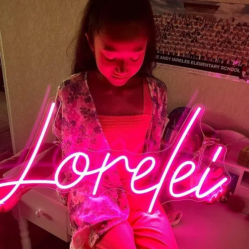 Miniatura 7 de HDJSIGN Letrero de neón personalizado para decoración de pared, letreros de luz de neón LED personalizables, luces de boda, dormitorio, hogar, sala
