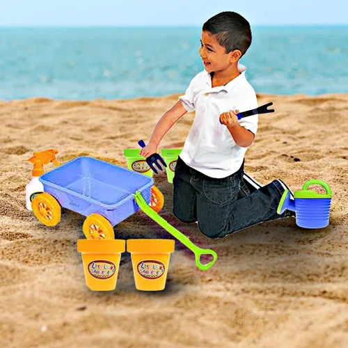 Miniatura 6 de Dimple Juego de juguetes de jardín y herramientas, juego de jardinería para niños – 15 piezas de juguetes al aire libre para niños pequeños