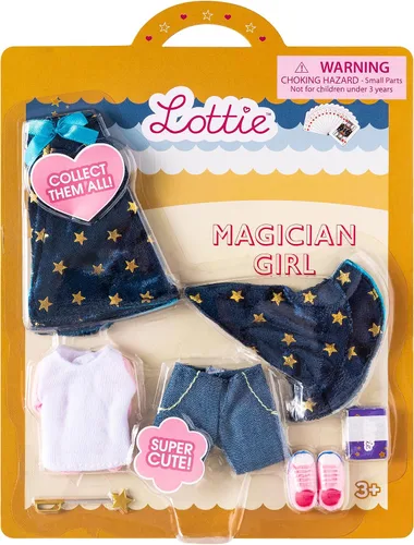 Miniatura 2 de Lottie, conjunto de disfraz de mago para muñeca con capa, sombrero y accesorios