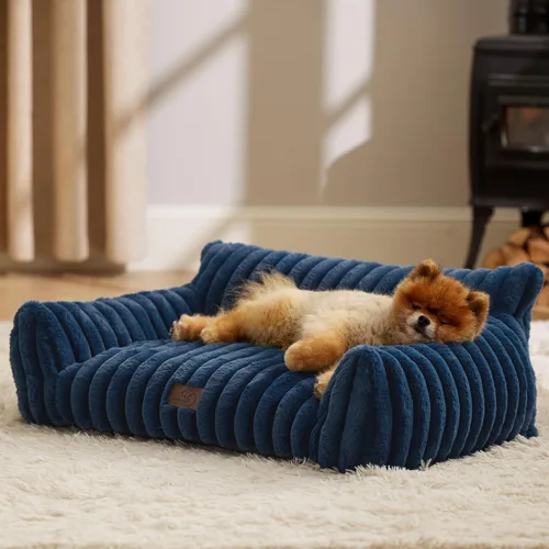 Miniatura 9 de Bedsure ComfyFleece Lindo sofá para gatos para mascotas, camas esponjosas para gatos con forro polar de pana suave de alta calidad, camas esponjosas