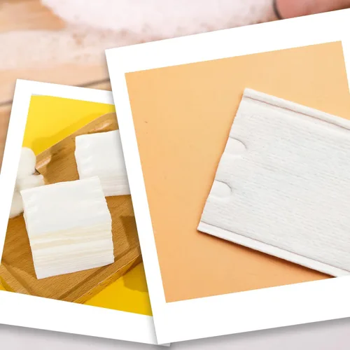 Miniatura 8 de 200 almohadillas rectangulares de algodón orgánico puro para maquillaje facial sin pelusas, almohadillas de limpieza facial cuadradas, toallitas