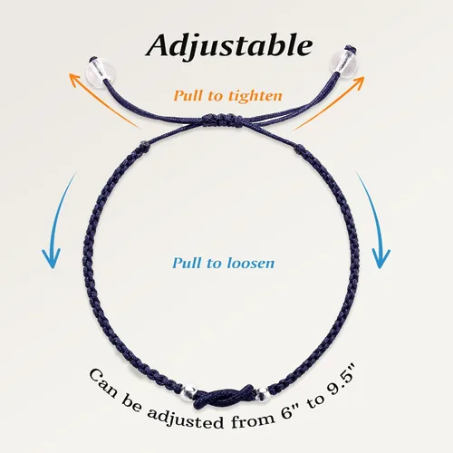 Miniatura 21 de Pulseras hechas a mano, pulseras para mujeres y hombres, pulsera ajustable con inicial, regalos de joyería para mamá, esposa, novia, ella, amigos