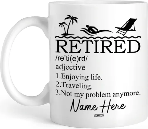 Miniatura 22 de CUBICER Taza de café de cerámica negra personalizada, tazas divertidas con refranes, regalos de Navidad para mujeres, gerentes, hombres y adultos