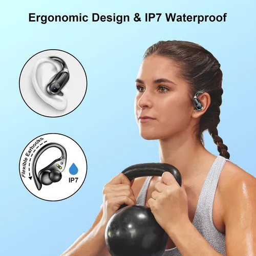 Miniatura 5 de Auriculares para Xiaomi Redmi Note 9 Pro Max Bluetooth 5.1 con pantalla digital LED dual 42 horas de reproducción, IP7 impermeable auriculares
