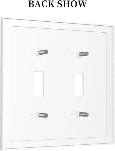 Miniatura 4 de Cubiertas de Interruptor de Luz de Doble Palanca con Hojas de Plantas Florales de Eucalipto Azul en Acuarela, Placa Decorativa de Pared de 2