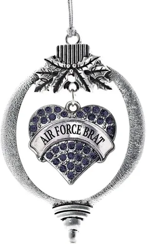 Miniatura 81 de Inspired Silver Adornos festivos de dije de corazón pave de plata con circonitas cúbicas