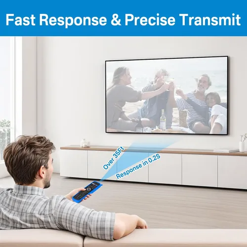 Miniatura 7 de NH500UP - Reemplazo de mando a distancia compatible con Philips TV Remote Reemplazo con cubierta azul brillante para NH500U NH500UW NH503UP