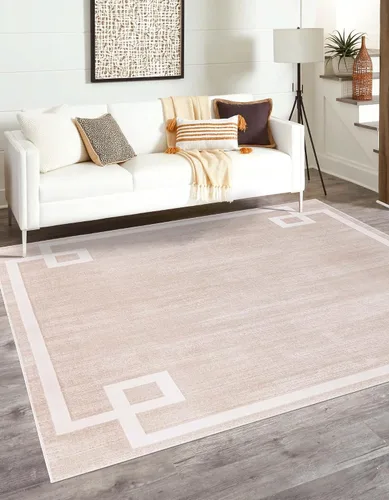 Miniatura 35 de Unique Loom Colección Uptown de Jill Zarin - Alfombra moderna con textura de estilo griego, color beige (1.25 x 1.85 m)