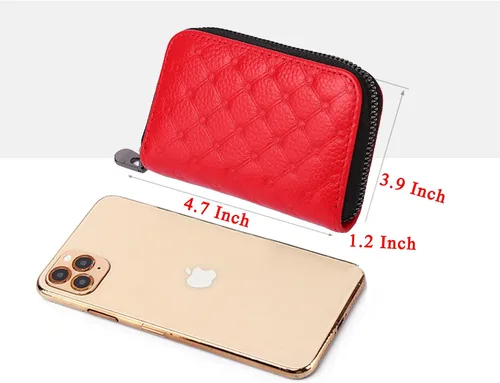 Miniatura 2 de AKFSINSB cartera para mujer, Doft Rojo, Cartera
