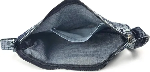 Miniatura 5 de Denim Indigo Hobo Cross Body Bag Bolso de hombro para mujer
