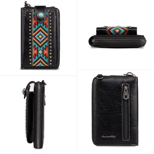 Miniatura 3 de Montana West Monederos pequeños cruzados para teléfono celular para mujer, bolsos tipo cartera occidental