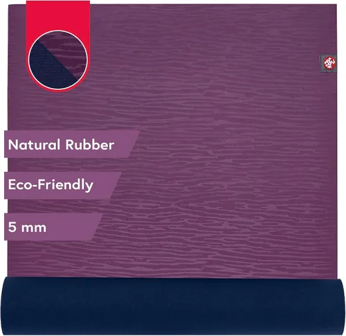 Manduka eKO Alfombrilla de yoga - 5mm de goma natural | Ecológica | Superficie de textura suave | Sensación natural al contacto con la piel
