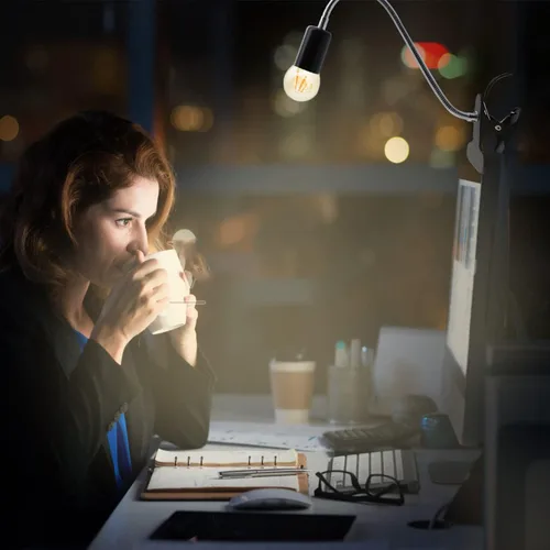 Miniatura 7 de Soporte de Lámpara con Clip Ajustable Interruptor Luz de Clip Flexible Soporte de Lámpara con Clip Soporte de Lámpara de Escritorio con Clip Zócalo
