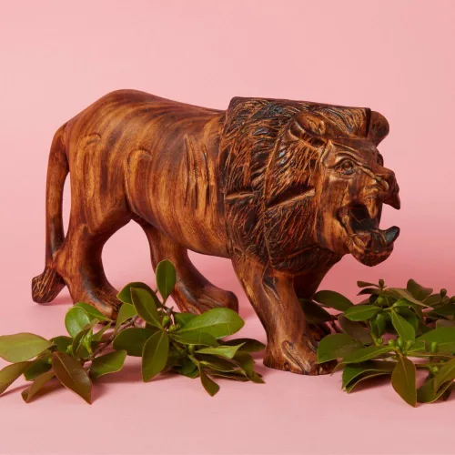 Miniatura 11 de Estatua Alta de Jirafa de Madera, Estatuas, Figurillas de Animales, Acentos de Decoración del Hogar, Sala de Estar, Oficina, Escritorio, Mesa
