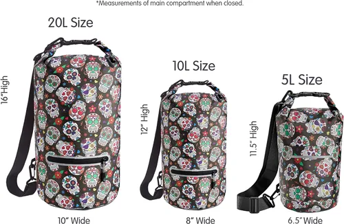 Miniatura 50 de Skog Å Kust DrySak - Bolsa impermeable con tapa enrollable para viajes y al aire libre - tamaños de 5, 10 y 20 litros Digicamo