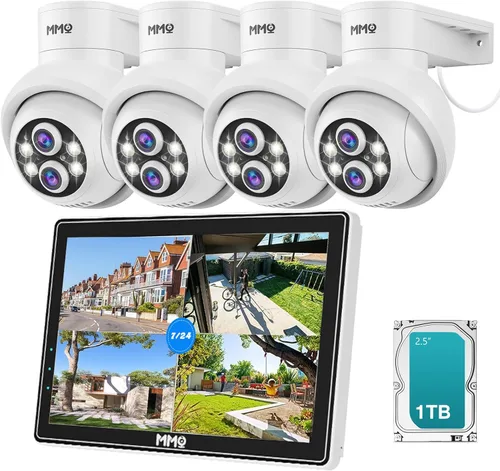 Miniatura 10 de MMQ Cámaras de seguridad solares inalámbricas para exteriores, cámaras de seguridad alimentadas por PTZ de 4MP para el hogar, cámara de seguridad 1