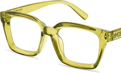 Miniatura 9 de IBOANN Gafas de luz azul de gran tamaño para mujer, gafas de moda funky con aspecto preppy, reducen la fatiga de la pantalla, gafas de computadora
