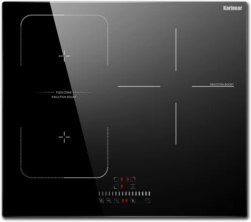 Miniatura 8 de Karinear Placa de inducción de 12 pulgadas, 2 quemadores, estufa de inducción incorporada con zona flexible, bloqueo de seguridad para niños