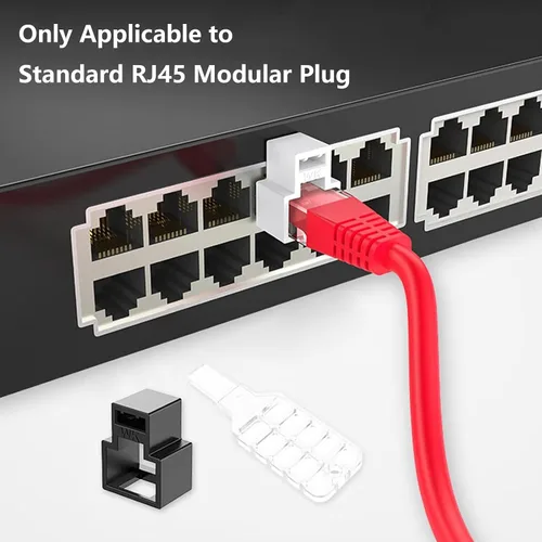 Miniatura 3 de 20 unidades de bloqueo de cable de red RJ45 con 1 llave, cable de red RJ45 con bloqueo, cable Ethernet con bloqueo, súper categoría 5 categoría 6