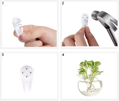 Miniatura 7 de Kingbuy Estación de Propagación de Plantas Colgante de Vidrio para Pared - Paquete de 2 Jarrones de Globo Oblato Montados en la Pared para Plantas