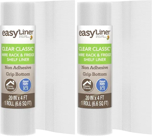 Miniatura 13 de Duck Brand Clear Classic Easy Liner - Revestimiento para estantes, no adhesivo, transparente, 24 pulgadas x 10 pies