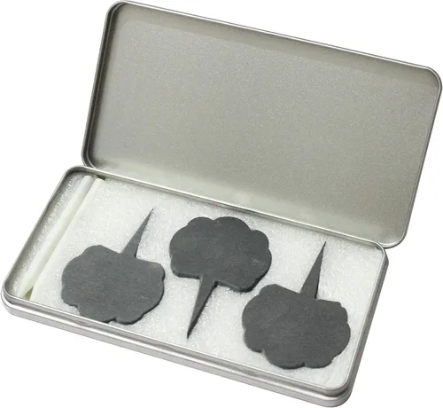 Juego de marcadores de queso de pizarra natural, 6 etiquetas de queso con 2 marcadores de tiza, 1 caja de almacenamiento, herramientas de queso de