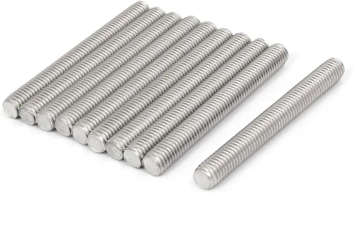 Miniatura 22 de uxcell M3 x 2.362 in 0.020 in Pitch 304 Varillas totalmente roscadas de acero inoxidable barra 10 piezas