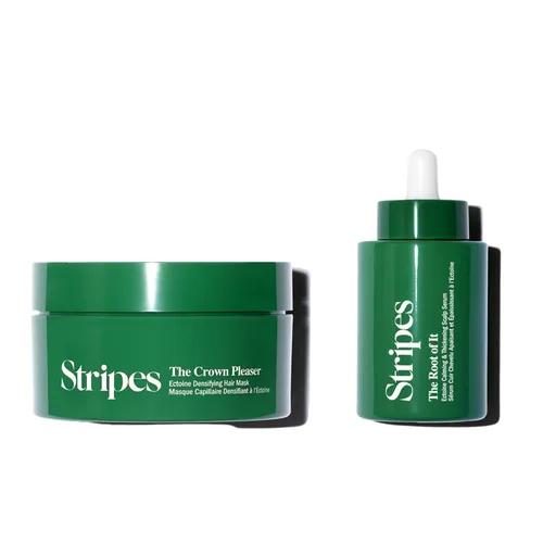 STRIPES by Naomi Watts - Paquete de hebras de ayuda - Suero para el cuero cabelludo + máscara para engrosar el cabello (tamaño matrimonial) - Mejora