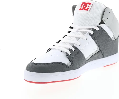 Miniatura 5 de DC Zapatos deportivos de skate de caña alta para hombre, BlancoGrisRojo (Wyr)