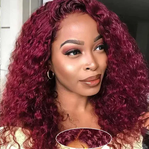 Miniatura 7 de Srakuw Wear and Go - Pelucas de cabello humano sin pegamento, precortadas con encaje frontal, pelucas para mujeres negras, sin pegamento, onda