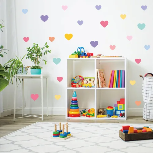 Miniatura 13 de Calcomanías de pared de estrellas coloridas para dormitorio de niños y niñas, calcomanías de pared de estrellas extraíbles de tamaño mixto