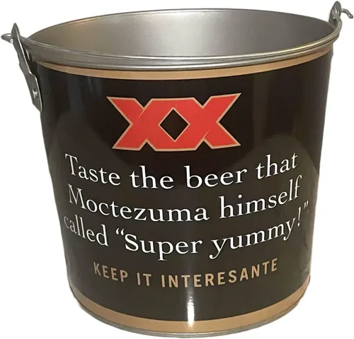 Miniatura 3 de Dos Equis XX Keep It Interesante - Cubo de hielo de metal, redondo de 9 pulgadas