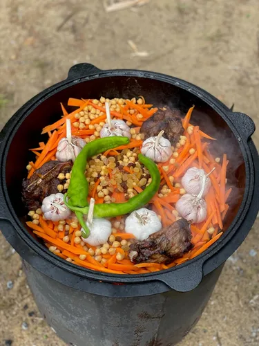 Miniatura 6 de MangalGrills Caldero de hierro fundido Kazan Qazan Qozon Kadai Plov Pilaf Shorpa (15L-4Gal)