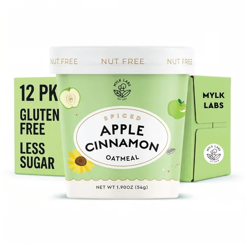 Miniatura 18 de Mylk Labs - Avena instantánea – Fresa vainilla – Sin nueces, sin gluten, alto en fibra, alto contenido de proteínas, bajo en azúcar – 6