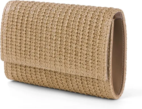 Miniatura 6 de Kseymeir Bolso de mano de paja para el hombro, bolso cruzado tipo sobre, bolso de rafia para verano, playa, viajes, moda 2026 Straw, Summer
