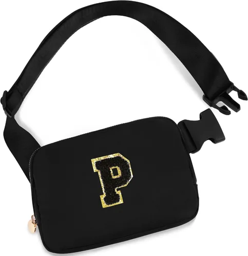 Miniatura 146 de Bolsa de cinturón para niñas y mujeres, bolsas cruzadas, riñonera, riñonera personalizada, Negro, Small