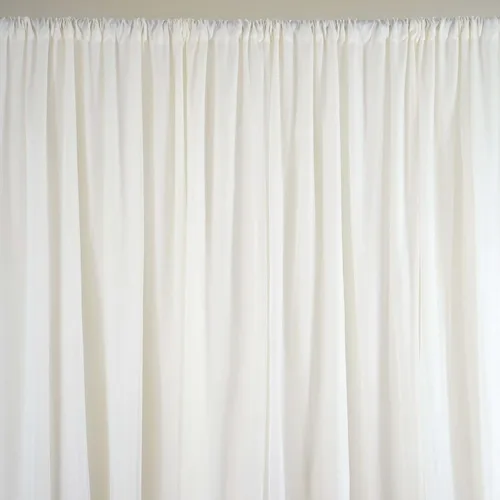 Miniatura 9 de Efavormart - Telón de fondo de gasa de poliéster de doble capa marfil de 20ftx10ft con bolsillos para barra Efavormart