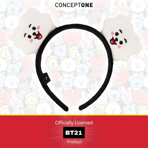 Miniatura 20 de Concept One BT21 LINE FRIENDS - Diadema bordada de felpa 3D para mujer, Chimmy