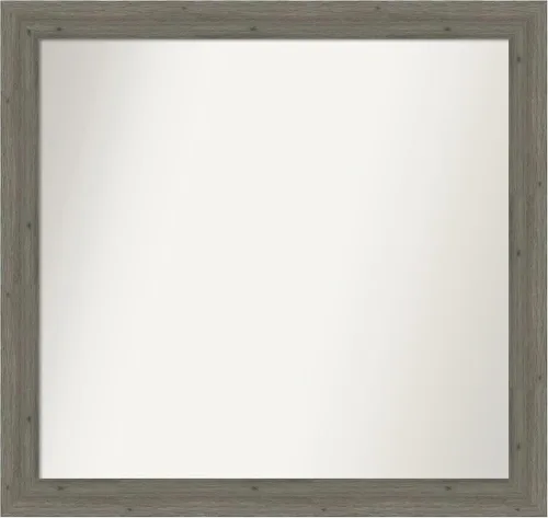 Miniatura 41 de Amanti Art Espejo de pared personalizado no biselado (24.5 x 24.5 pulgadas), marco gris marrón alta, varios tamaños personalizados, espejo de baño